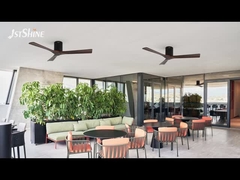 6 Velocidades Escolha Ventilador decorativo de teto com controle remoto e lâminas duráveis de madeira maciça