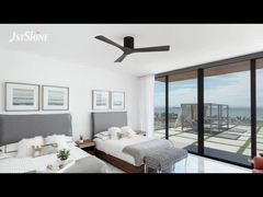 Ventilador de teto de lâmina de madeira com comando remoto de motor de corrente contínua Alta velocidade