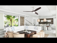 Ventilador de teto LED remoto com 3 lâminas de madeira moderno para quarto