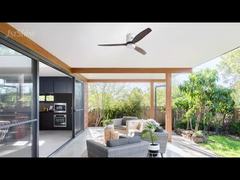 Ventilador de teto LED de montagem embutida de 52 polegadas com luz para hotel