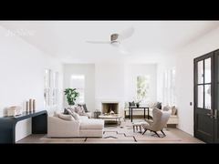 Ventilador de Teto LED 2 em 1 com 48 Polegadas e Lâminas de Plástico, Motor Silencioso, Ideal para Quarto e Sala de Estar