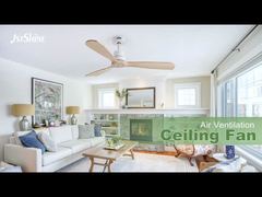 Ventilador de teto moderno de madeira maciça para interiores elegantes