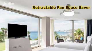 Ventilador de teto retrátil de 36 polegadas com luz LED