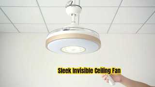 Ventilador de teto invisível moderno de 42 polegadas com luz LED