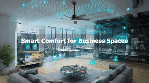 Últimas notícias da empresa sobre Como os Ventiladores de Teto com Controle Inteligente Estão Revolucionando Espaços Domésticos e Comerciais