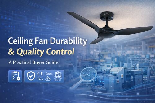 Últimos blogs da empresa sobre How to Assess Ceiling Fan Durability and Quality Control