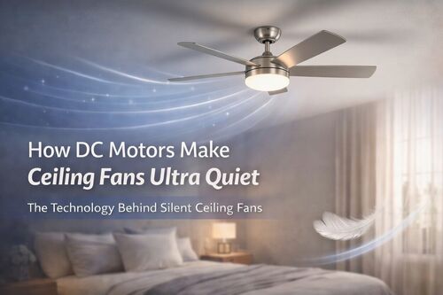 Últimos blogs da empresa sobre How DC Motors Make Ceiling Fans Quiet: The Technology Behind Silent Ceiling Fans