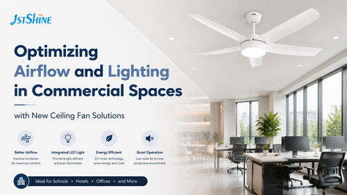 Últimos blogs da empresa sobre Otimizando o fluxo de ar e a iluminação em espaços comerciais com novas soluções de ventiladores de teto