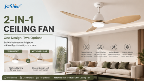 Últimos blogs da empresa sobre Ventiladores de Teto 2 em 1: A Solução de Iluminação Flexível para Casas Modernas e Projetos Comerciais