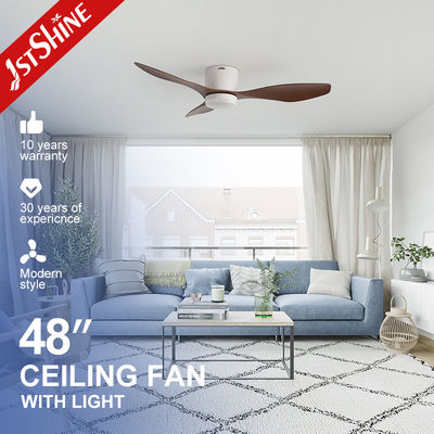 Lâmina ABS App Control Economiza espaço Ventilador de teto inteligente para teto baixo