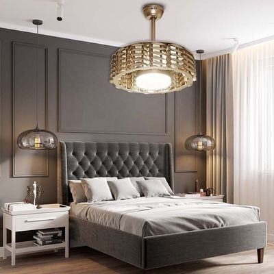 comprar 1stshine Home Office Ventilador de teto Decorativo de luxo Inversor DC sem escovas com luz LED Fabricação em linha