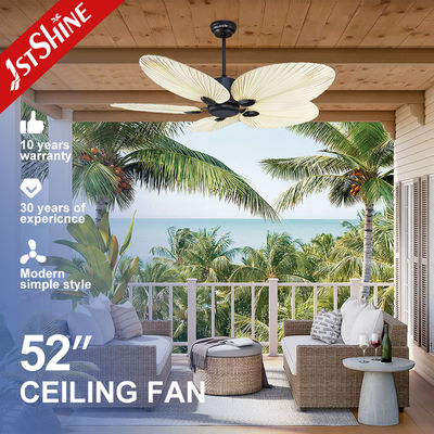 comprar Firstshine Ventilador de teto 52 polegadas / OEM Motor silencioso Controle remoto 5 Palmas Sem luz Fabricação em linha