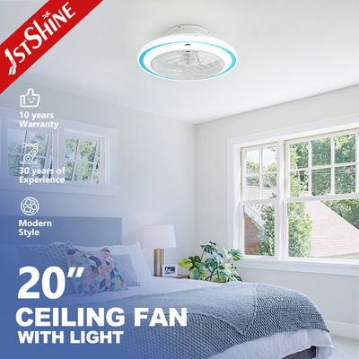 comprar Pequeno ventilador de teto LED de 20 polegadas com temperatura de luz e cor 3000-6500K Fabricação em linha