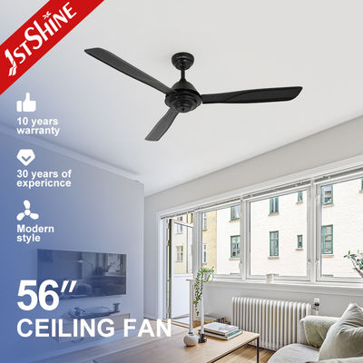 comprar 1stshine Ventilador de teto com 5 velocidades controle remoto padrão vento lâmina de metal preto Fabricação em linha