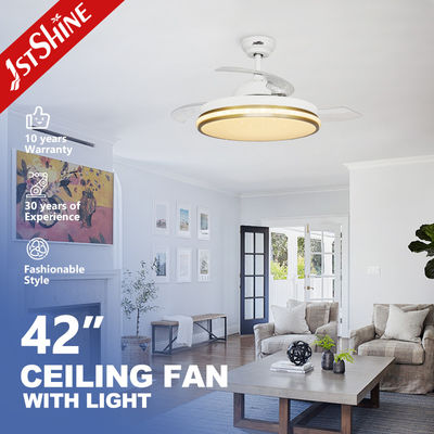 comprar 42 polegadas Smart Pequeno Retrátil Luz LED Ventilador de teto Wifi Controle para quarto Fabricação em linha