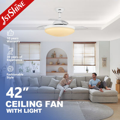 comprar Controle Wi-Fi inteligente Ventilador de teto de luz LED pequeno invisível para quarto 42 polegadas Fabricação em linha