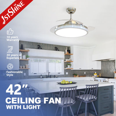 comprar 3 Pc de plástico dobrável retrátil ventilador de teto luz 42 polegadas Smart Remote Fabricação em linha