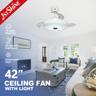 comprar 230V DC Motor Retrátil Ventilador de Tecto Luz Sombra de lâmpada acrílica Fabricação em linha