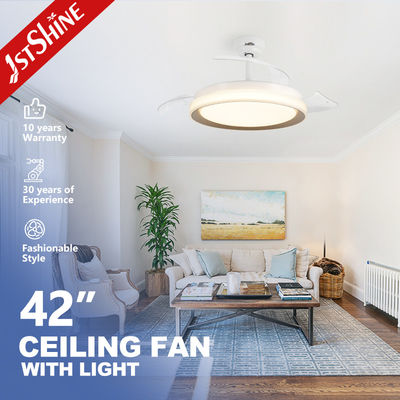 comprar Casa Hotel Escritório LED Ventilador de teto Retrátil PC As lâminas e 3000K/4500K/6000K luz LED Fabricação em linha
