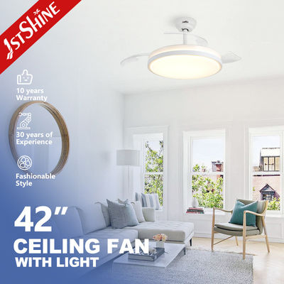 comprar Ventilador de teto LED invisível com controlo de 5 velocidades para luz de ventilador de teto retrátil Fabricação em linha