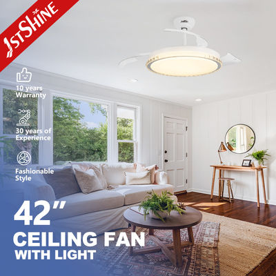 comprar Ventilador de teto LED com motor de corrente contínua com lâmpada de mistura de cores e controle remoto por 1stshine Fabricação em linha