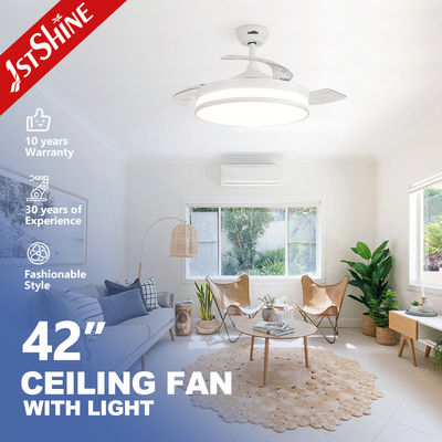 comprar Ventilador de teto LED de vento padrão com lâminas PC retráteis e função de ar condicionado Fabricação em linha