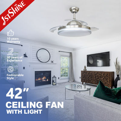 comprar Luz de ventilador de teto retrátil LED 3 velocidades Controle remoto Moderno Fabricação em linha