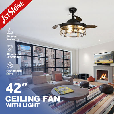 comprar 42 da luz retrátil do fã de teto da casa da quinta polegadas de lâmina invisível Fabricação em linha