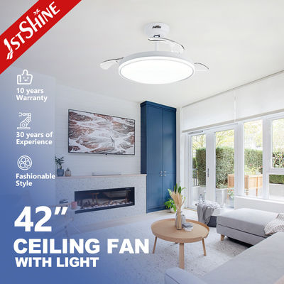 comprar Luz esperta retrátil do fã de teto do diodo emissor de luz, luz quieta do fã do motor da C.C. Fabricação em linha