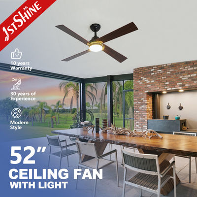 comprar Controle remoto inteligente 52 polegadas 6 velocidades MDF ventilador de teto preto com material de corpo de metal Fabricação em linha