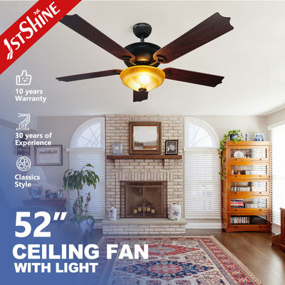 comprar Modelo de engenharia de ventilador de teto de 5 lâminas clássico de poupança de energia de baixo ruído para casa Fabricação em linha