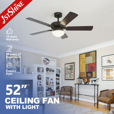 comprar Controlo de parede 52 polegadas MDF 5 Blade LED ventilador de teto com luz dimmable design clássico Fabricação em linha