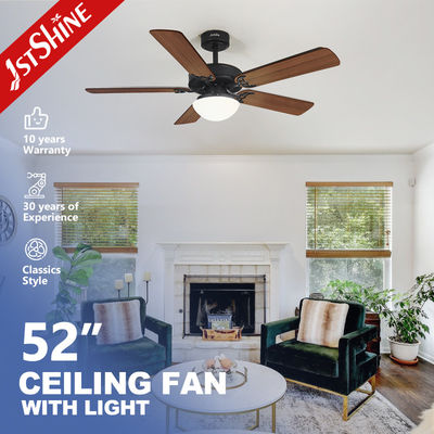 comprar 5* MDF Blades Ventilador de teto de sala de estar Ventilador elétrico de ar frio E27 LED Fabricação em linha