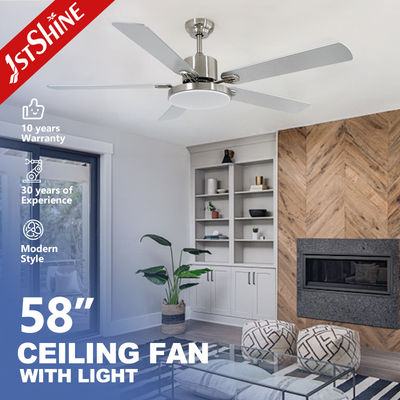 comprar Smart Home 58 polegadas ventilador de teto com 5 lâminas MDF e controle remoto 3 cores luz LED Fabricação em linha