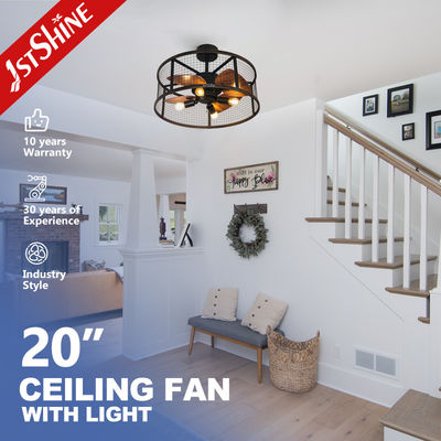 comprar Downrod Mount Remote Control Cage Ceiling Fan 20in com luz Fabricação em linha