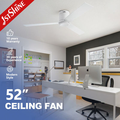 comprar Controle remoto 52 polegadas 5 velocidades brancas MDF lâmina Ventilador de teto para decoração de grau Fabricação em linha