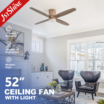 comprar Low Profile 4 MDF Blades LED Ceiling Fan com controle inteligente e CCT 3000K/4500K/6000K Fabricação em linha