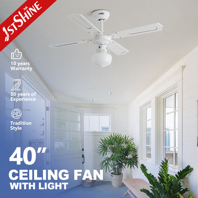 comprar Ventilador de teto decorativo tradicional de 4 lâminas de MDF com cadeia de puxa Fabricação em linha