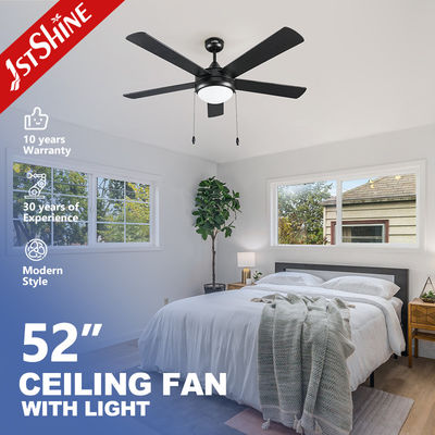 comprar 2022 Eletrodomésticos negros de 52 polegadas Ventilador de teto asiático com luz e controle remoto da 1stshine Fabricação em linha