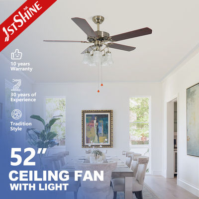 comprar Fã de teto decorativo de controle remoto da casa da quinta de 52 polegadas com 5 luzes Fabricação em linha