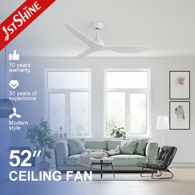 comprar 52 polegadas de baixo ruído motor DC plástico ventilador de teto branco sem luz moderno Fabricação em linha