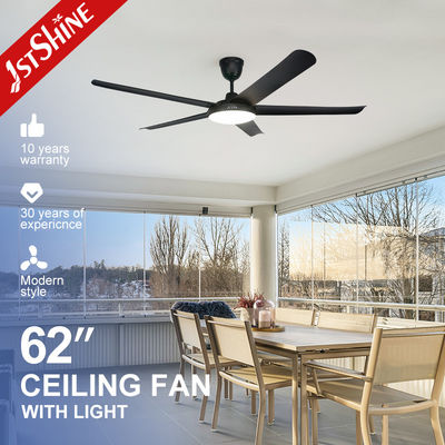 comprar 62 polegadas preto de plástico moderno LED ventilador de teto lâmina motor DC 3 cor 52.4W Fabricação em linha
