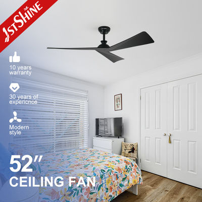 comprar Poupança de energia Ventilador de teto remoto inteligente lâminas ABS pretas com 5 velocidades e tempo de configuração Fabricação em linha