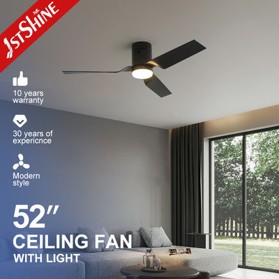 comprar Baixo perfil 52 polegadas Smart Led Ventilador de Tecto Flush Mount 3 Abs Aspas com alto-falante Fabricação em linha