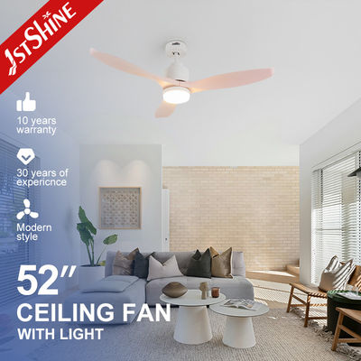 comprar Ventilador de teto de lâmina de plástico ABS de perfil baixo rosa com controle remoto de luz LED Fabricação em linha