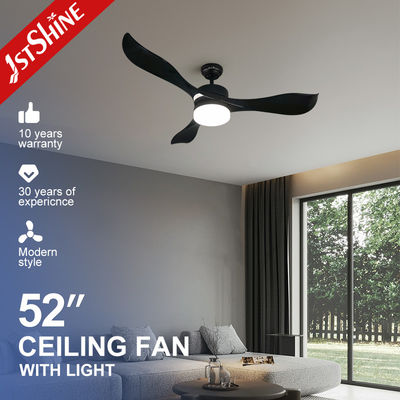 comprar 33.3W 52 polegadas 5 velocidade controle remoto LED plástico ventilador de teto com luz Fabricação em linha