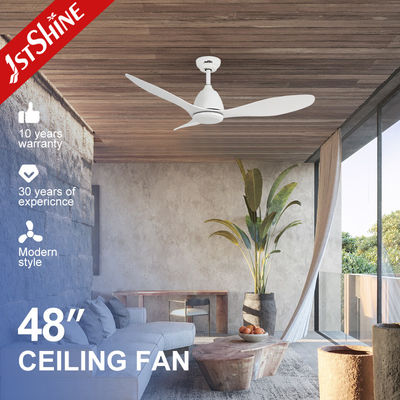 comprar Fenteador de teto de controle remoto de poupança de energia com 3 lâminas de plástico em design decorativo branco Fabricação em linha