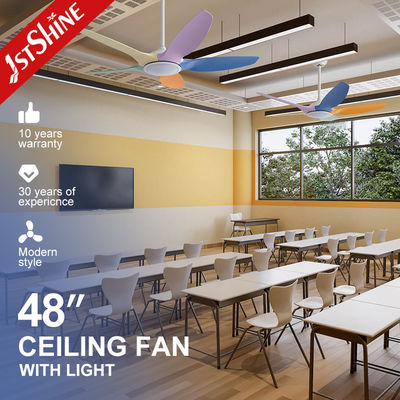 comprar 5 Ventilador de teto de lâmina multicolor com luz LED atenuável Branco Preto Motor DC de baixo ruído Fabricação em linha