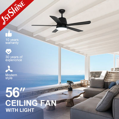 comprar 5 Velocidade Controle remoto Motor DC silencioso Decorativo Ventilador de teto de 5 lâminas com luz Fabricação em linha