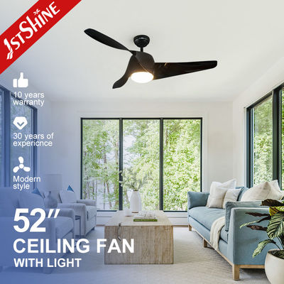 comprar Home Office Ventilador Diâmetro 52 polegadas com luzes LED e decorativo 3 lâminas de cores de madeira Fabricação em linha